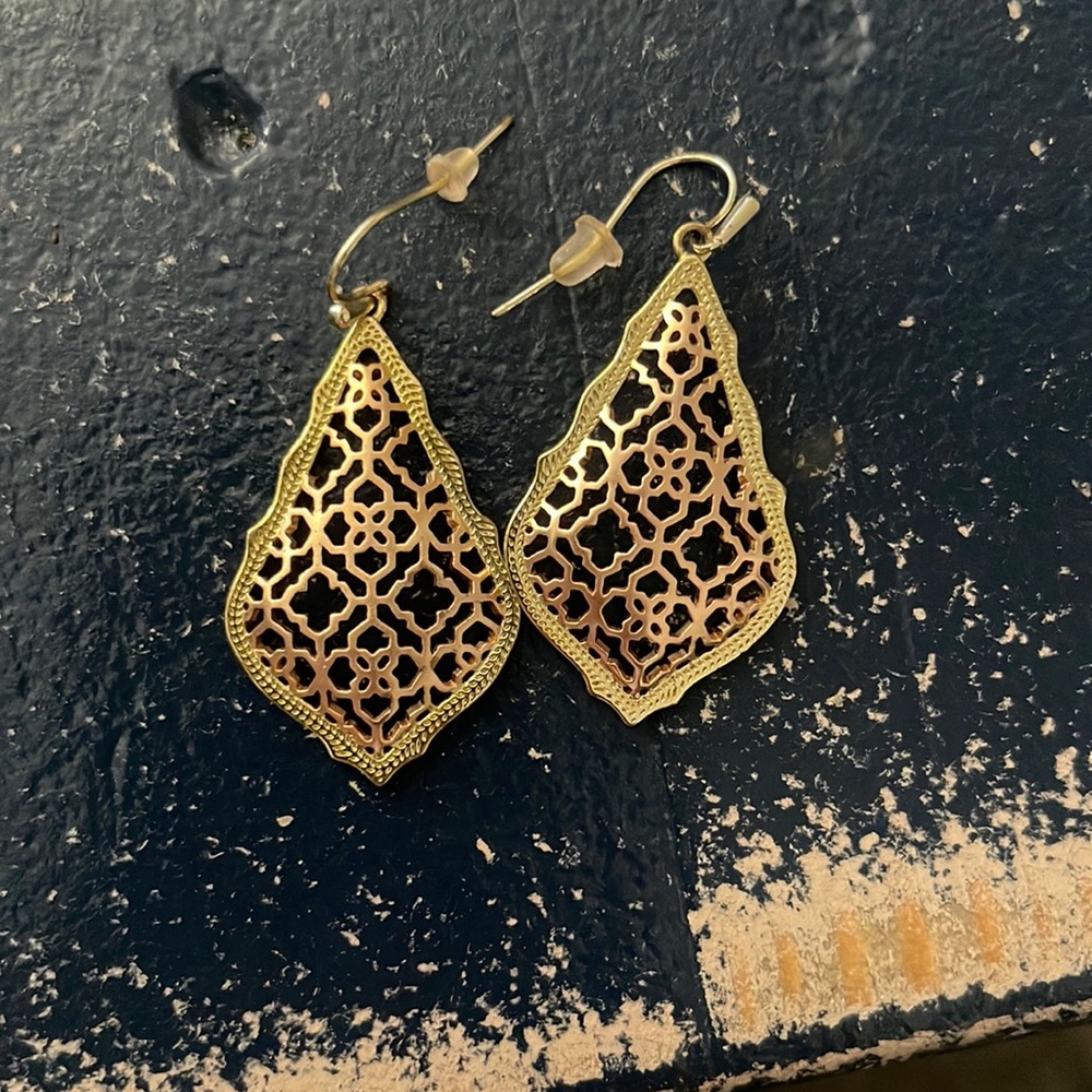 Rose Gold and Gold Teardrop Kendra Scott Small Earring